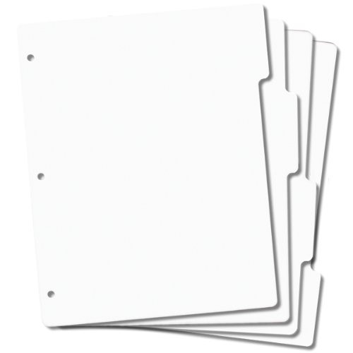 Tabbed Rubber Stamp Storage Panels 4/Pkg 8.5"X11"-