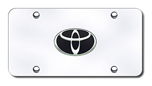 Au-Tomotive Gold, INC. Toyota Logo Black/Chrome on Chrome Plate