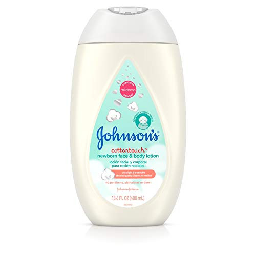 Johnson's CottonTouch Newborn Baby Face and Body Lotion, Made with Real Cotton, 13.6 fl. oz Johnson's CottonTouch Newborn Baby Face and Body Lotion, Made with Real Cotton, 13.6 fl. oz