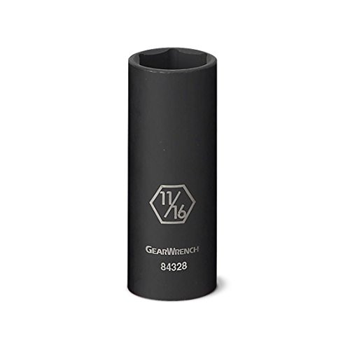 GEARWRENCH 84323N 3/8" Drive 6 Point Deep Impact SAE Socket 3/8", Black