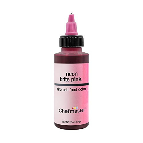 Chefmaster by US Cake Supply 2-Ounce Airbrush Cake Food Color Neon Brite Pink