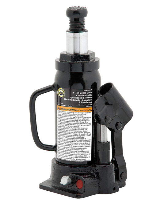 Omega 10085B Black Hydraulic Bottle Jack - 8 Ton Capacity