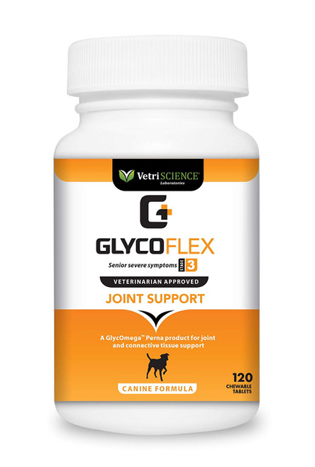 GlycoFlex 3 Hip and Joint Support for Dogs, 120 Chewable Tablets GlycoFlex 3 Hip and Joint Support for Dogs, 120 Chewable Tablets