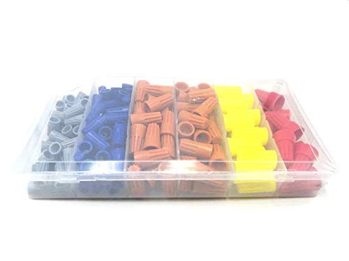 180PCS Electrical Wire Connectors Screw Terminals,with Spring Insert Twist Nuts Caps Connection Assortment Set