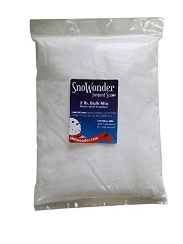SnoWonder Instant Snow Fake Artificial Snow, Also Great for Making Cloud Slime - Mix Makes 25 Gallons of Fake Snow