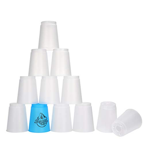 Quick Stacks Cups, 12 Sets of Sports Stacking Cups Speed Training Game (Blue)
