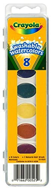 Crayola Washable Watercolors, Paint Set for Kids, 8 Count Crayola Washable Watercolors, Paint Set for Kids, 8 Count