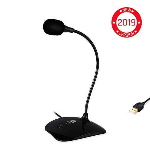 ??KLIM Talk - USB Desk Microphone for Computer - Compatible with any PC, Laptop, Mac, PS4 - Professional Desktop Mic with Stand - Recording, Gaming, Streaming, YouTube, Podcast Mics, Studio Microfono