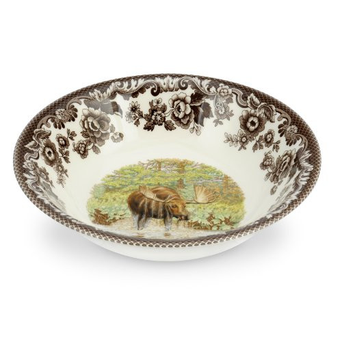 Spode Woodland Majestic Moose Ascot Cereal Bowl Spode Woodland Majestic Moose Ascot Cereal Bowl