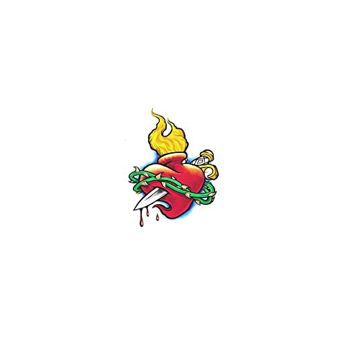 Tinsley Transfers Sacred Heart Vintage Temporary FX Tattoo