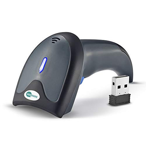 BAOSHARE Wireless Barcode Scanner, 2-in-1 Wireless & USB Wired 1D CCD Automatic Barcode Reader 2.4GHz Handhold Bar Code Scanner for Store, Supermarket, Warehouse (GY-58)