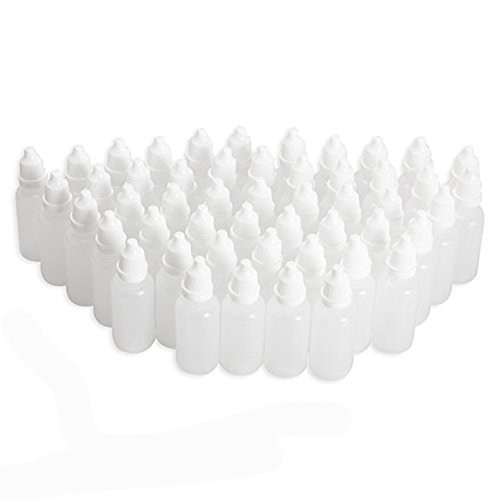 25PCS 10ML White Plastic Empty Squeezable Dropper Bottles Eye Liquid Empty Dropper(Bottle+Tip cap+cap)