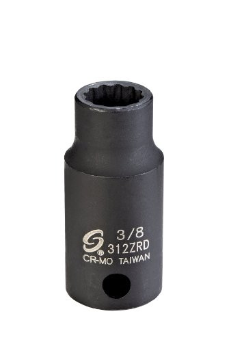 Sunex 312ZRD 3/8-Inch Drive 3/8-Inch 12-Point Semi-Deep Impact Socket