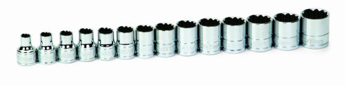 Williams 31943 14-Piece 3/8-Inch Drive Metric Shallow 12 Point Socket Set