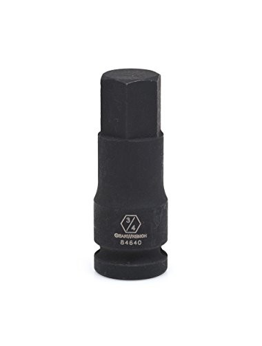 GEARWRENCH 84640 1/2" Drive Hex Bit Impact SAE Socket 3/4",, Black