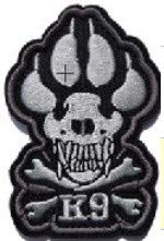 Morton Home K9 & Crossbone Killer Attack Police Dog Fastener PVC Embroidered Army Swat Morale Hook Loop Backing Tactial Badge Swat for Service Animal Vest Morale Patch