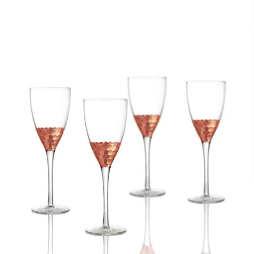 Fitz & Floyd DAPHNE COPPER S/4 WINE GLASSES