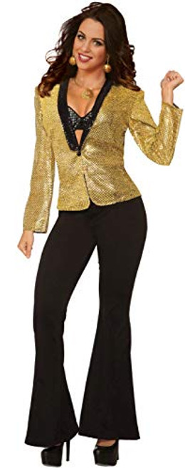 Forum Novelties Women's Standard Disco Sequin Blazer-std-Gold-Female, Multi, Standard Forum Novelties Women's Standard Disco Sequin Blazer-std-Gold-Female, Multi, Standard