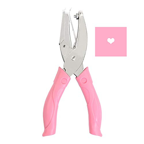 Handheld 1/4 Inch Heart Shaped Metal Single Hole Paper Punch Punchers with Soft-Handled for Tags Clothing Ticket Handheld 1/4 Inch Heart Shaped Metal Single Hole Paper Punch Punchers with Soft-Handled for Tags Clothing Ticket