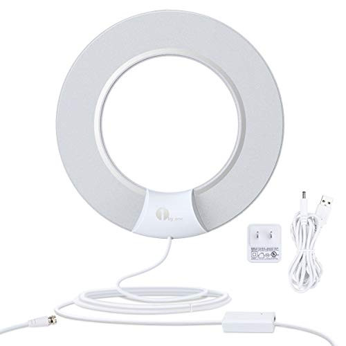 HDTV Antenna, Digital Amplified Indoor TV Antenna with Amplifier Signal Booster, Support 4K 1080P UHF VHF Local Channels