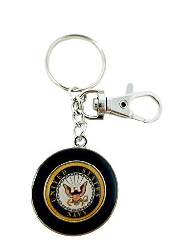 Ramsons Imports U.S. Navy Logo Stainless Steel Key-Chain