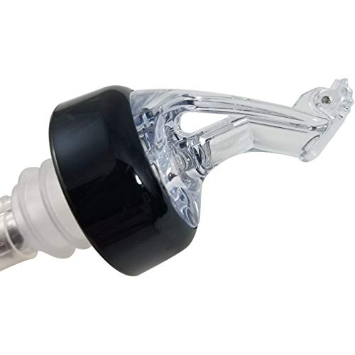 AmeriPour - Measured Pourer - Liquor Bottle Pourers - Collared - (3pk) Made 100% In USA. Bar Spouts That Don't Leak - No Cracks. A Perfect Pour Everytime. Great For Wine! (Clear, 1oz (30ml) - 3 Pack)