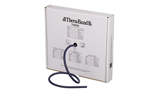TheraBand Professional Latex Resistance Tubing for Upper Body and Lower Body Exercise, Physical Therapy, Lower Pilates, at-Home Workouts, and Rehab, 25 Foot, Blue, Extra Heavy, Intermediate Level 2 TheraBand Professional Latex Resistance Tubing for Upper Body and Lower Body Exercise, Physical Therapy, Lower Pilates, at-Home Workouts, and Rehab, 25 Foot, Blue, Extra Heavy, Intermediate Level 2