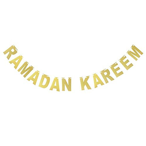 Ramadan Kareem Banner Gold Glitter, Eid Mubarak Banner Muslim Islamic Party Decorations Ramadan Kareem Banner Gold Glitter, Eid Mubarak Banner Muslim Islamic Party Decorations