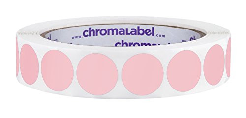 ChromaLabel 3/4 inch Color-Code Dot Labels | 1,000/Roll (Pink)