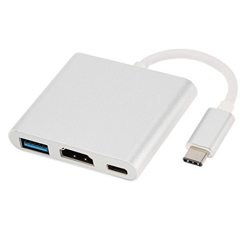 CY USB-C USB 3.1 Type C to HDMI HDTV & USB OTG & USB-C Charger Adapter for Laptop & MacBook