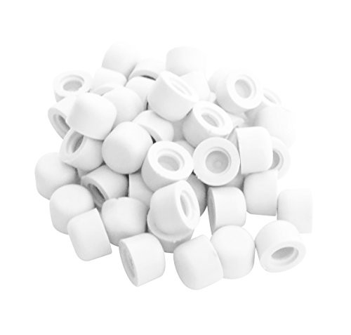 Premium Rubber Door Stop Stud Replacement Tips  Doorstopper Bumpers, Springe Hinge End Caps for Wall & Floor Protection  Universal Size (White)