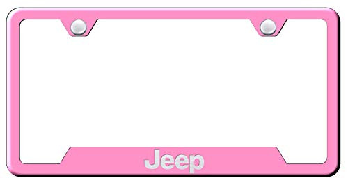 Au-Tomotive Gold, INC. Jeep Pink Stainless Steel License Plate Frame Au-Tomotive Gold, INC. Jeep Pink Stainless Steel License Plate Frame