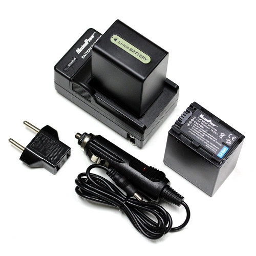 MaximalPower FC500SON FV+DB SON NP-FH100x2 Sony NP-FH100 Handycam HDR-CX100 Camera Battery (Black)