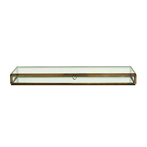 Creative Co-Op Glass Box with Brass Frame