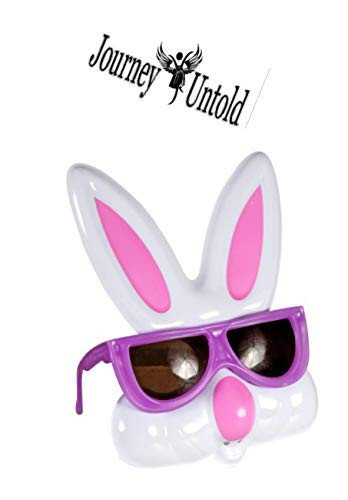 BCL Happy Easter (Bonus Exclusive ROSITALYN Clip) Easter Bunny Costume Glasses Pink Bunny Eyeglasses Easter Costume Accessory Rabbit Glasses (1) Unit Colors May Vary