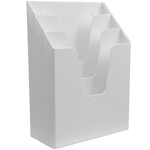 Acrimet Vertical Triple File Folder Organizer (White Color)