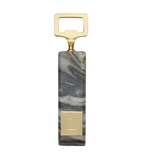 Mud Pie L Marble Initial Bottle Opener