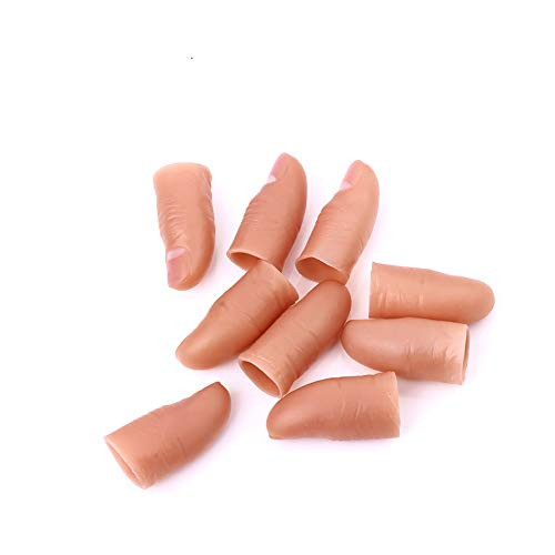 Enjoyer Finger Magic Tricks Fake Soft Thumb Tip Close Up Magic Stage Magic Gimmicks Comedy Props ,10Pcs/Set