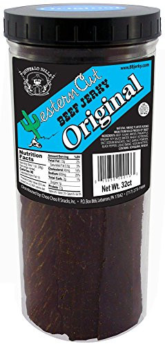Buffalo Bills 14oz Original Western Cut Jar Jerky (32 beef jerky strips per jar)