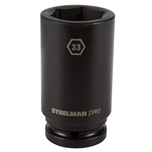 STEELMAN PRO 79344 3/4-Inch Drive x 33mm 6-Point Deep Impact Socket