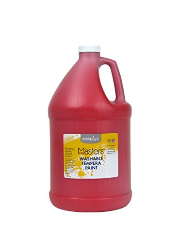 Handy Art Little Masters Washable Tempera Paint Gallon, Red