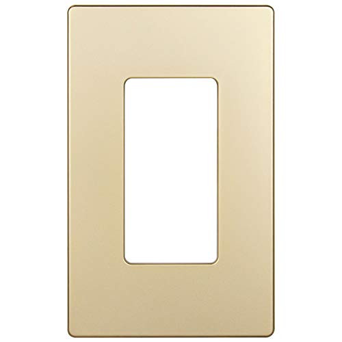 ENERLITES Elite Series Screwless Decorator Wall Plate Child Safe Outlet Cover, Size 1-Gang 4.68" H x 2.93" L, Unbreakable Polycarbonate Thermoplastic, SI8831-GD, Gold