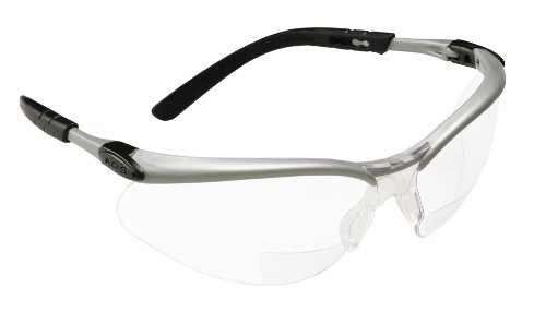 3M BX Reader Protective Eyewear, 11375-00000-20 Clear Lens, Silver Frame, +2.0 Diopter  (Pack of 1)