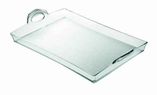 Guzzini Transparent Happy Hour Tray, 13 by 21-Inches