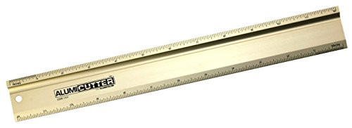 Alumicolor Alumicutter, Safety Ruler and Straight Edge, Aluminum, 12 inches, Gold (1312-2)