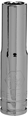 GEARWRENCH 80223D 1/4" Drive 12 Point Deep SAE Socket 9/32", Black
