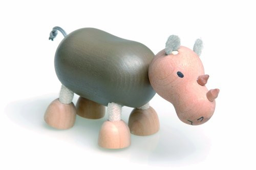 Anamalz Wild Rhino Wooden Toy