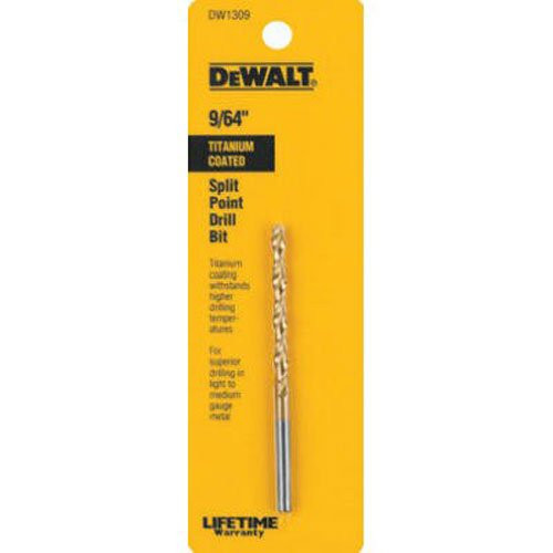 DEWALT DW1309 9/64-Inch Titanium Split Point Twist Drill Bit DEWALT DW1309 9/64-Inch Titanium Split Point Twist Drill Bit