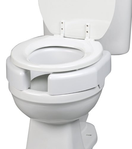 SP Ableware Secure Bolt Bathroom Elevated Toilet Seat, White (725790002)