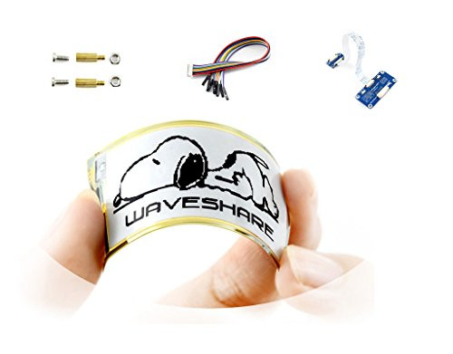2.13inch Flexible E-Ink Display HAT Module Black/white SPI Interface E-paper for Raspberry Pi 2B/3B/Zero/Zero W Supports Partial Refresh for Curved Surface Display
